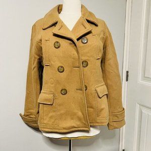 American Eagle Outfitters Coat Brown Tan Double Breasted Women's Jacket Large